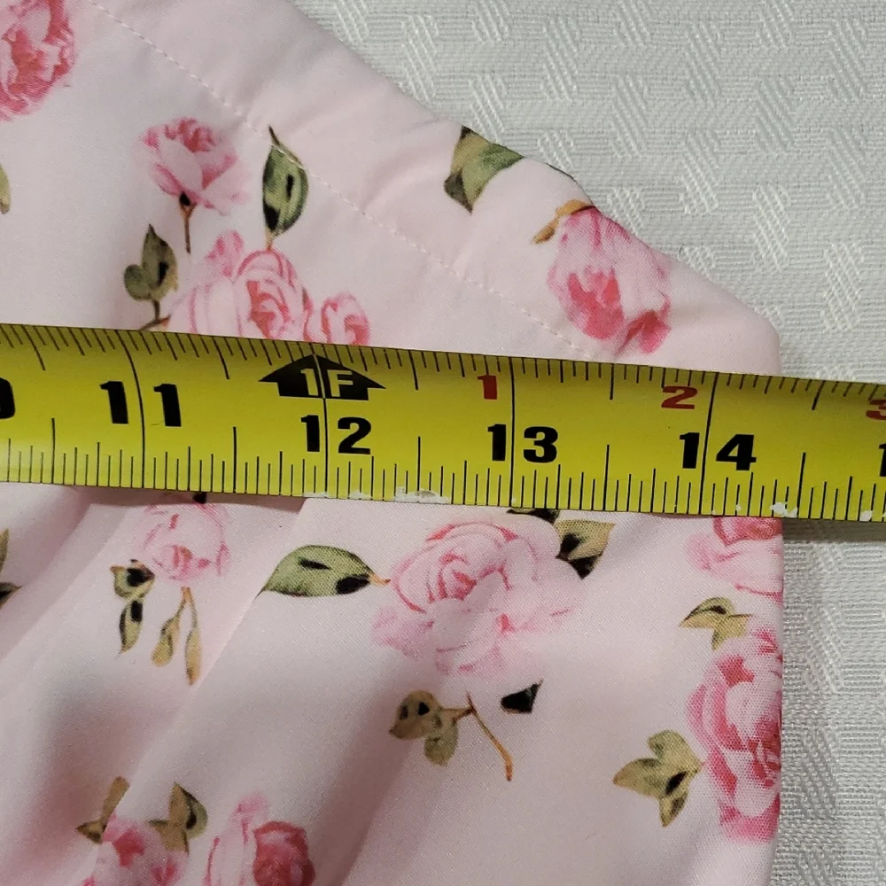 Ebossy Pink and White Barbiecor Floral Cottagecore  Halter Dress Size S - Picture 13 of 15